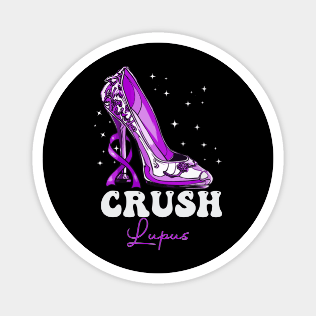 Crush Lupus Warrior Lupus Awareness Month Purple Magnet by Zimmermanr Liame